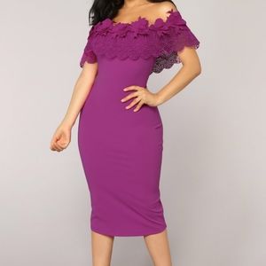 FASHION NOVA  Midnight in Moscow Dress in Orchid